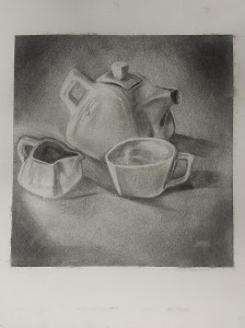 Charcoal still life